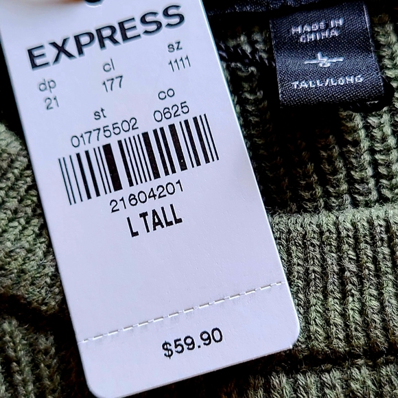 Express Sweater L Tall new - Picture 3 of 16